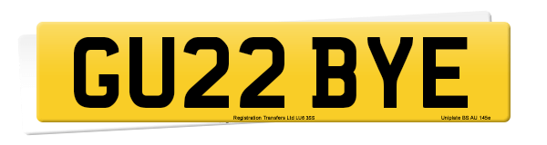 Registration number GU22 BYE